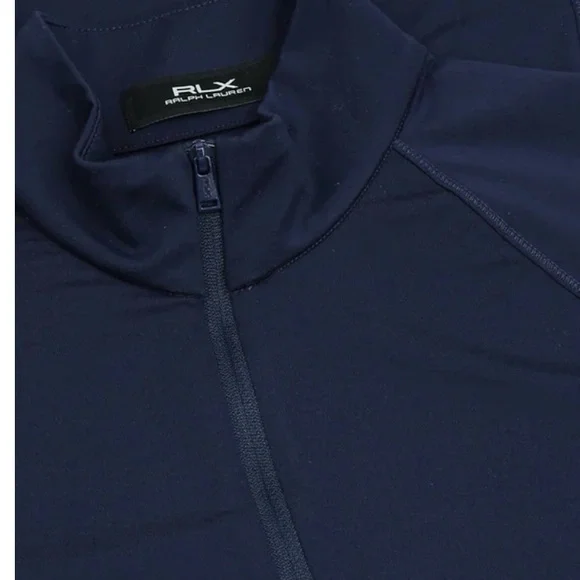 NWT NEW Ralph Lauren RLX Golf Jersey Quarter-Zip Pullover NAVY BLUE - Picture 8 of 11